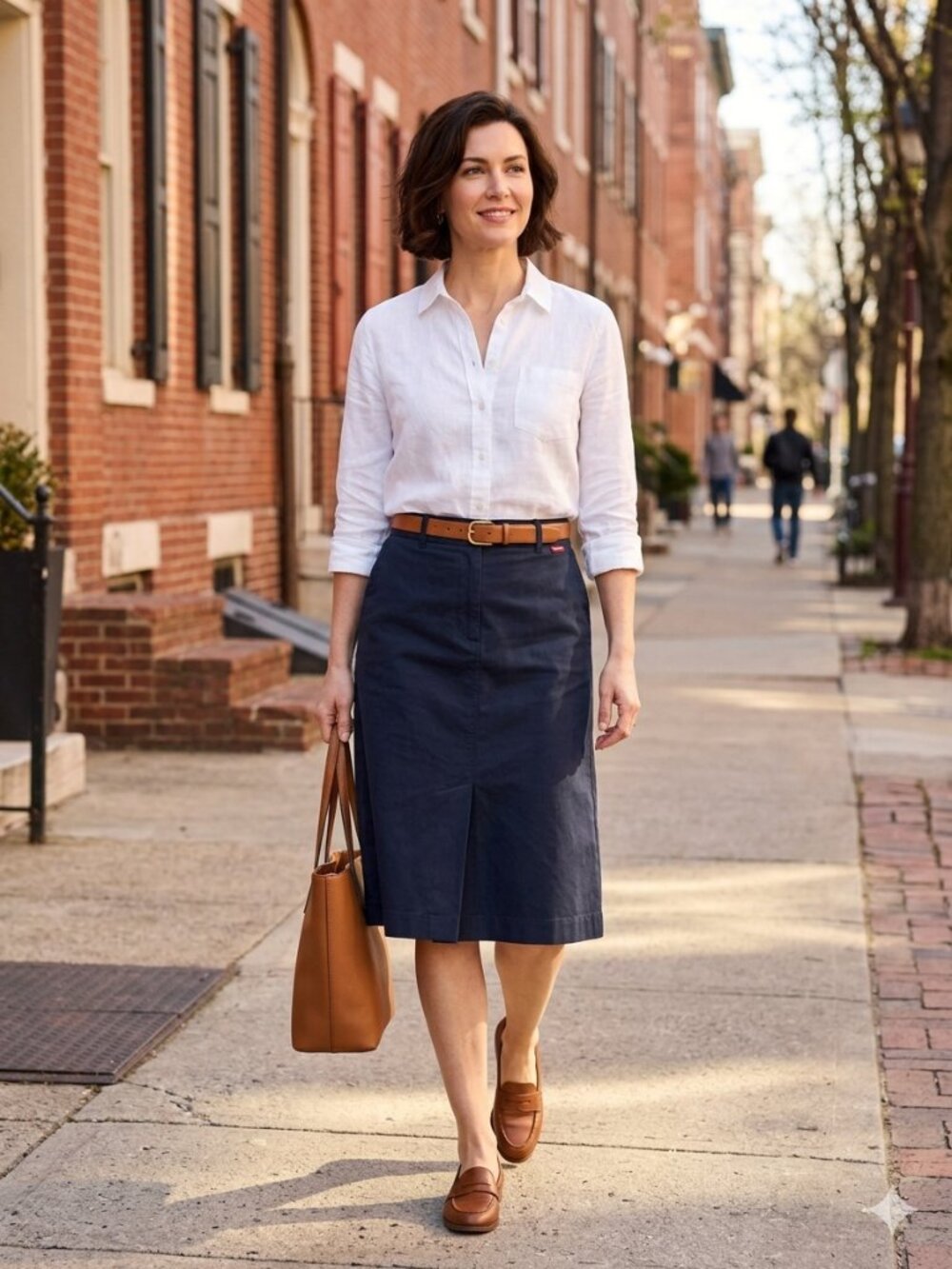 Banana Republic Knee-Length Linen Blend Women's Skirt Petite 6